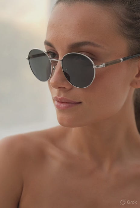 Jet - Titanium & Wood Sunglasses